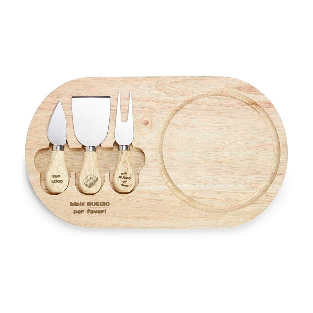 Kit Queijo: Tábua Com 3 Peças