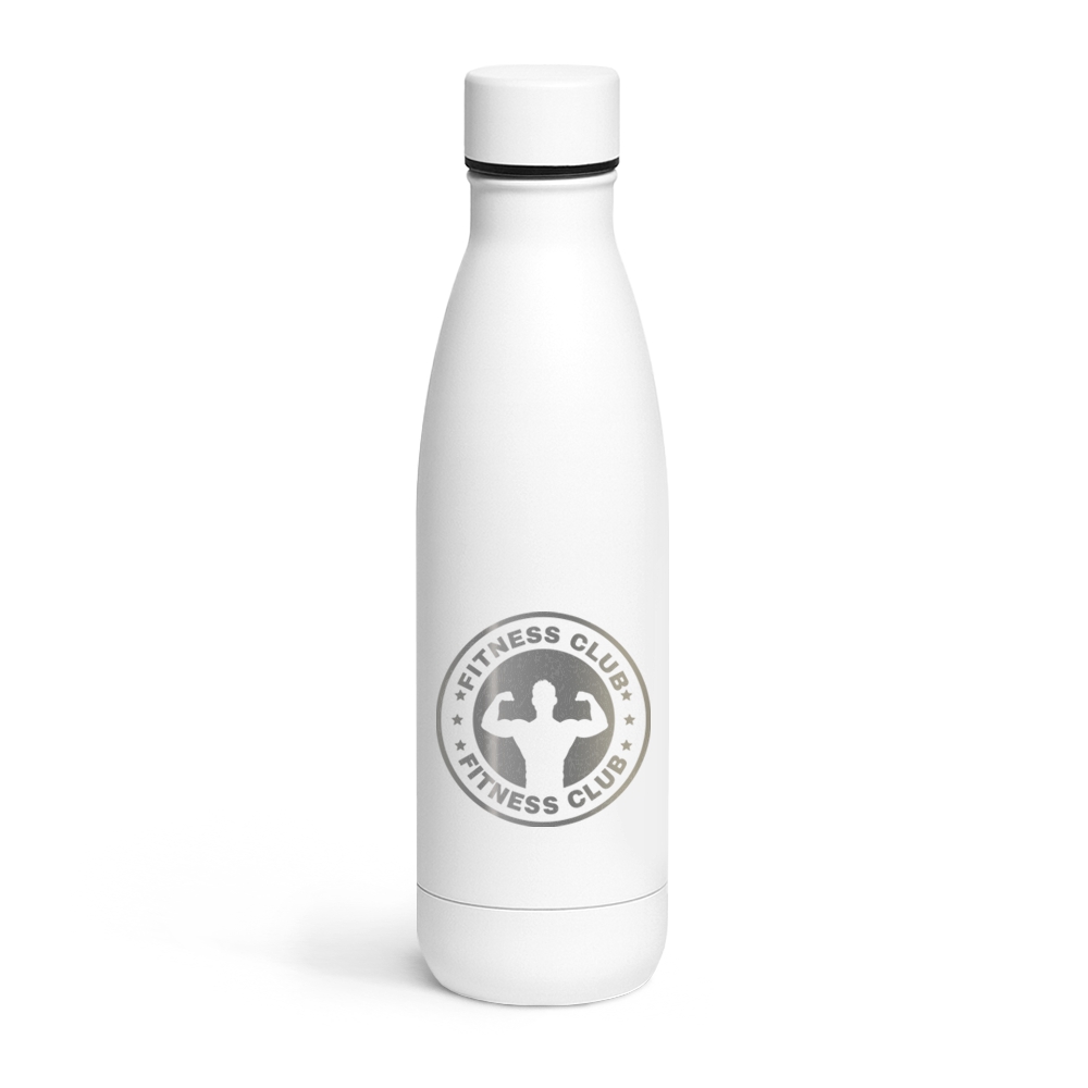 Garrafa De Aço Inox Térmica Modelo Buffon Gravação Frontal (Branca)