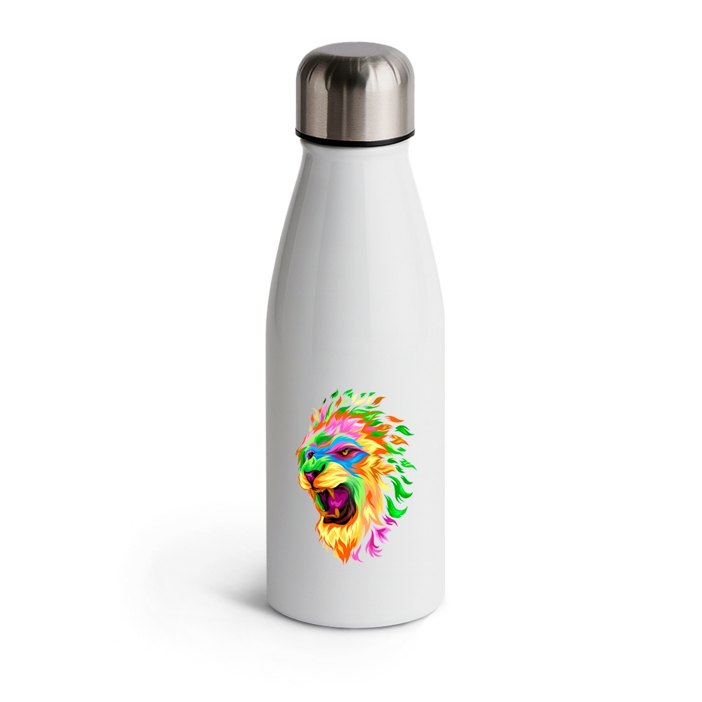 Garrafas E Squeezes Squeeze De Alumínio Modelo Beane Com Tampa Inox Dtf Uv 500ml (Branca)