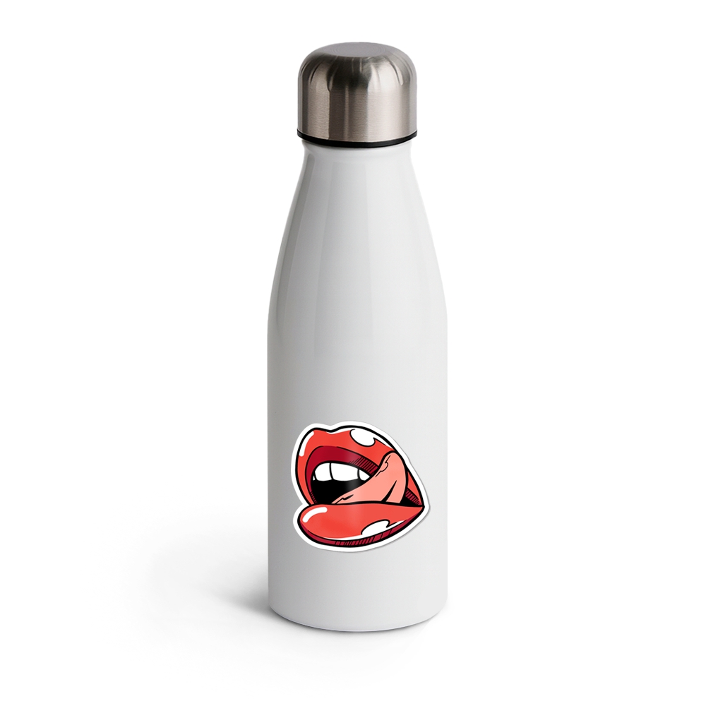Garrafas E Squeezes Squeeze De Alumínio Modelo Beane Com Tampa Inox Dtf Uv 500ml (Branca)