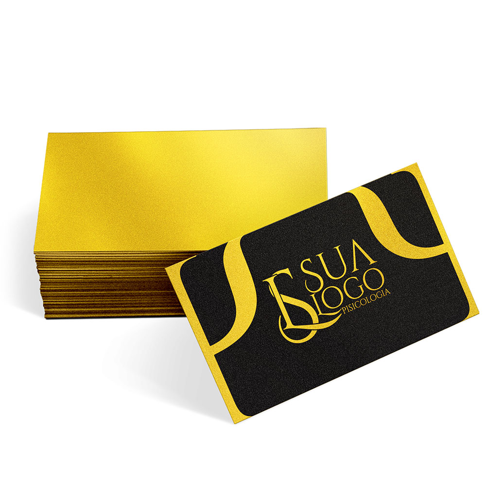 Cartões de Visita Papéis Especiais Gold Master 300g Sem Verniz