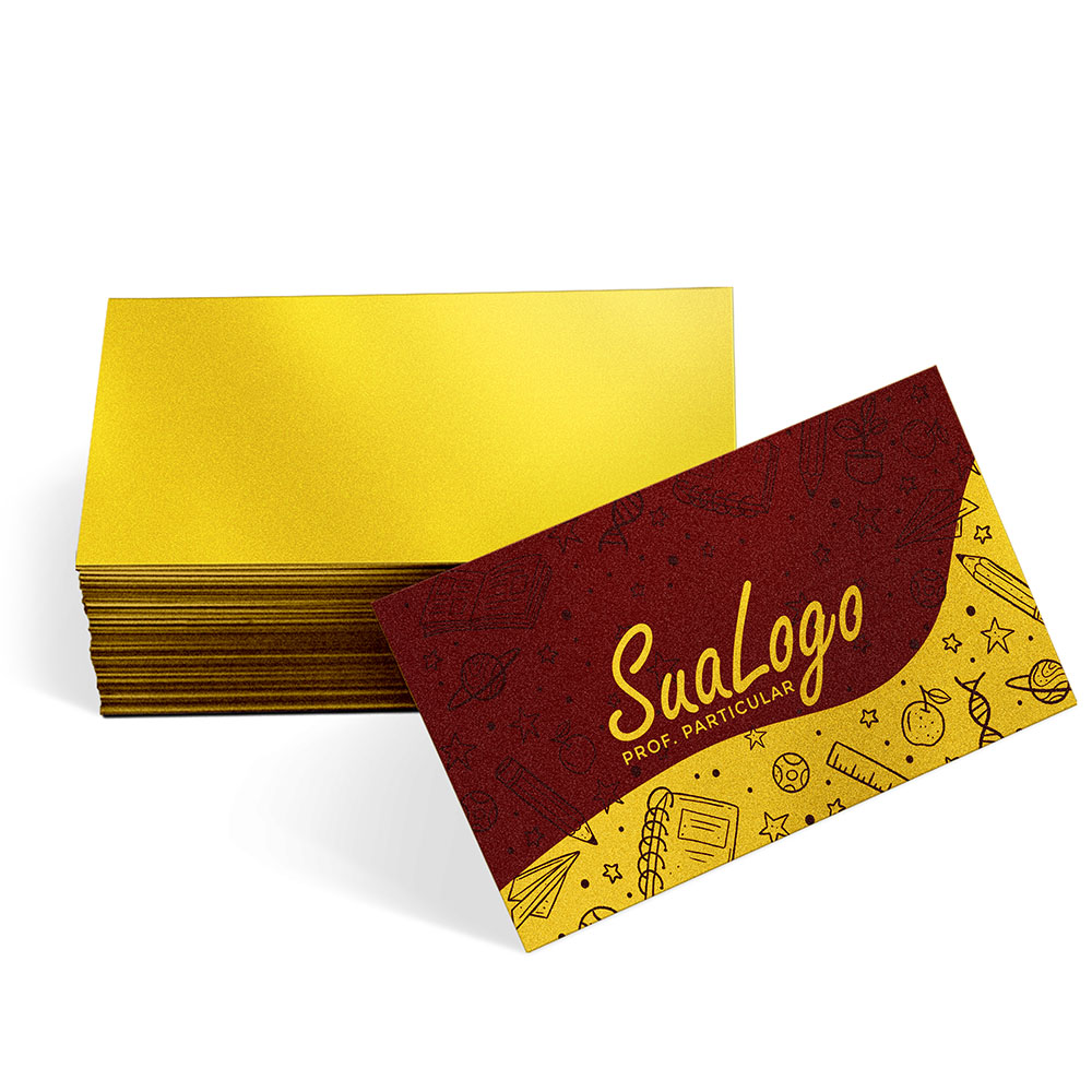 Cartões de Visita Papéis Especiais Gold Master 300g Sem Verniz