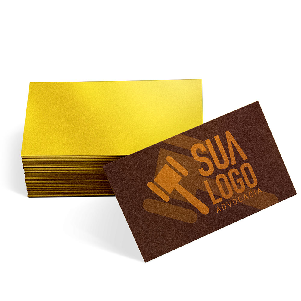 Cartões de Visita Papéis Especiais Gold Master 300g Sem Verniz