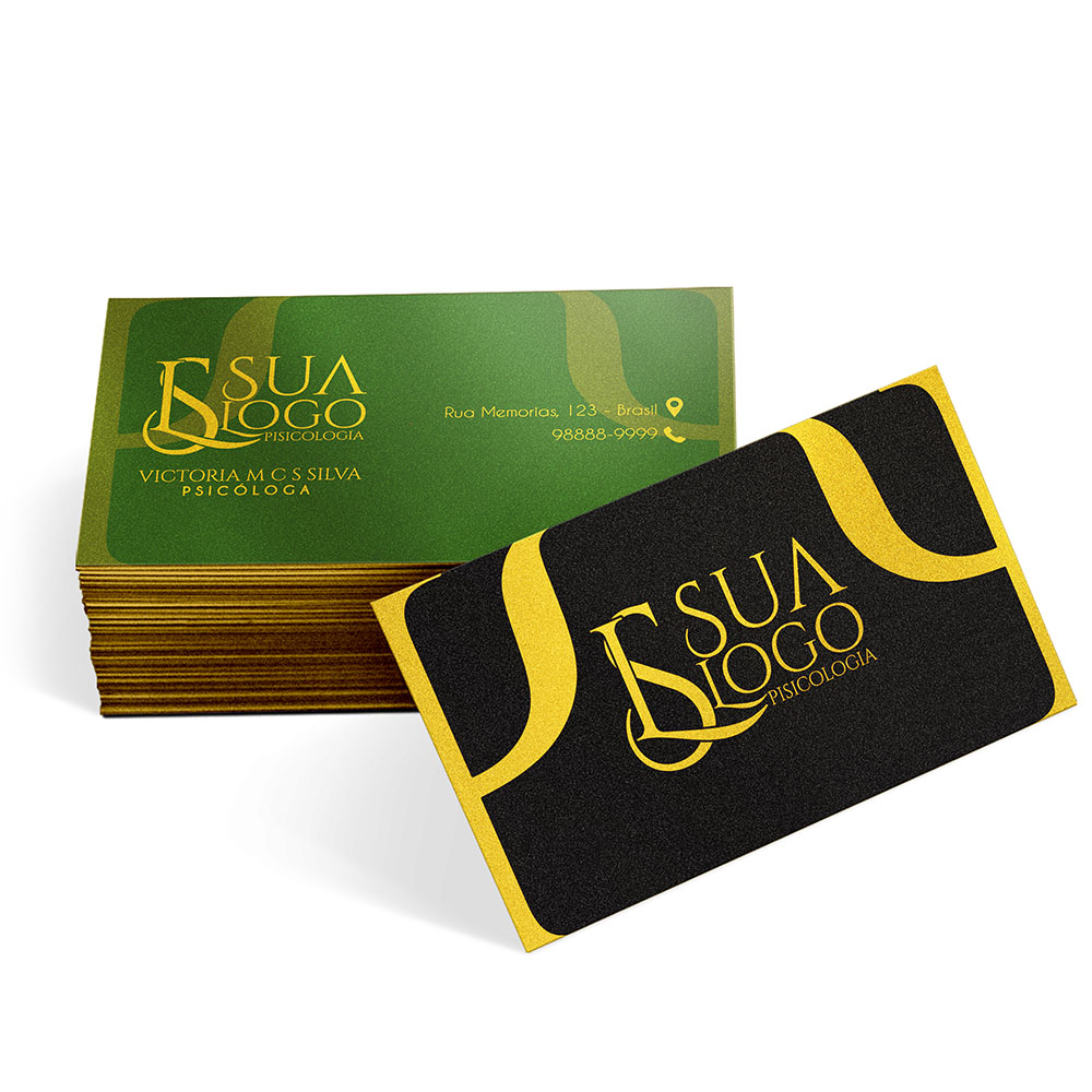 Cartões de Visita Papéis Especiais Gold Master 300g Sem Verniz