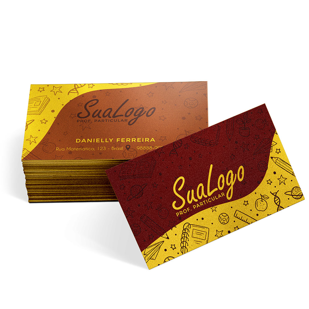 Cartões de Visita Papéis Especiais Gold Master 300g Sem Verniz