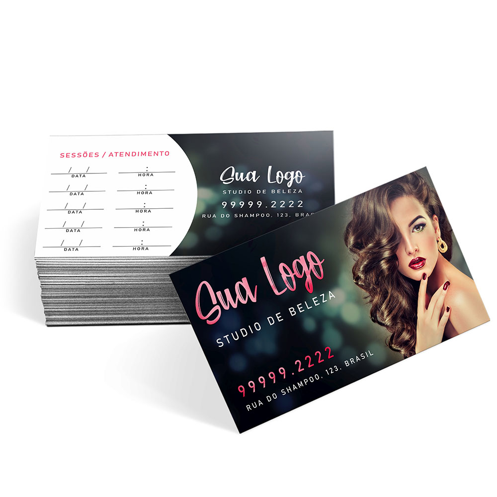 Cartões De Visita Couchê 300g Verniz Localizado e Laminação Fosca Frente