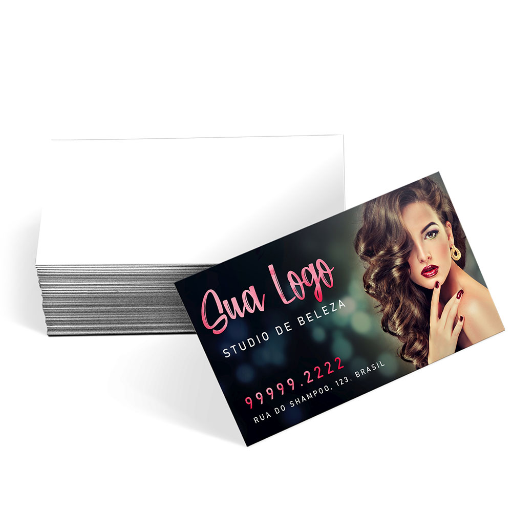 Cartões De Visita Couchê 300g Verniz Localizado e Laminação Fosca Frente