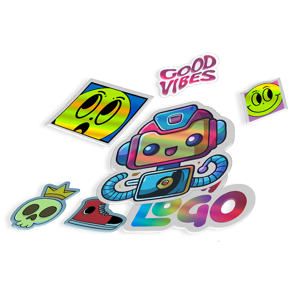 Adesivo Sticker Vinil Holográfico