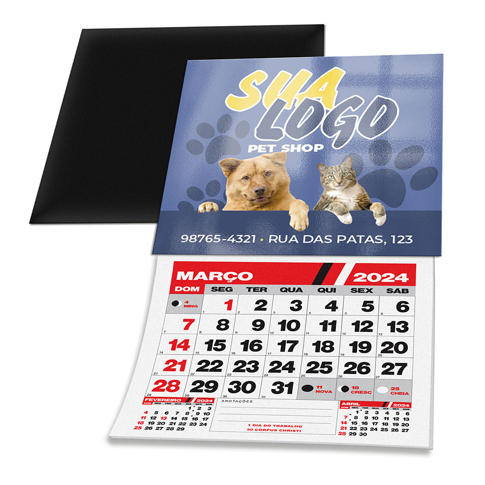 Ímãs De Geladeira Corte Reto Couchê 250g Verniz Uv Total Frente (50x45mm)