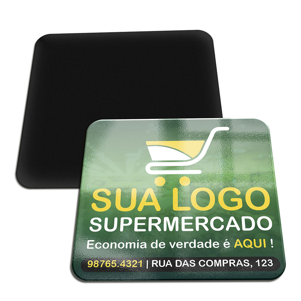 ímãs De Geladeira 4 Cantos Arredondados Couchê 250g Verniz Uv Total Fr (50x45mm)