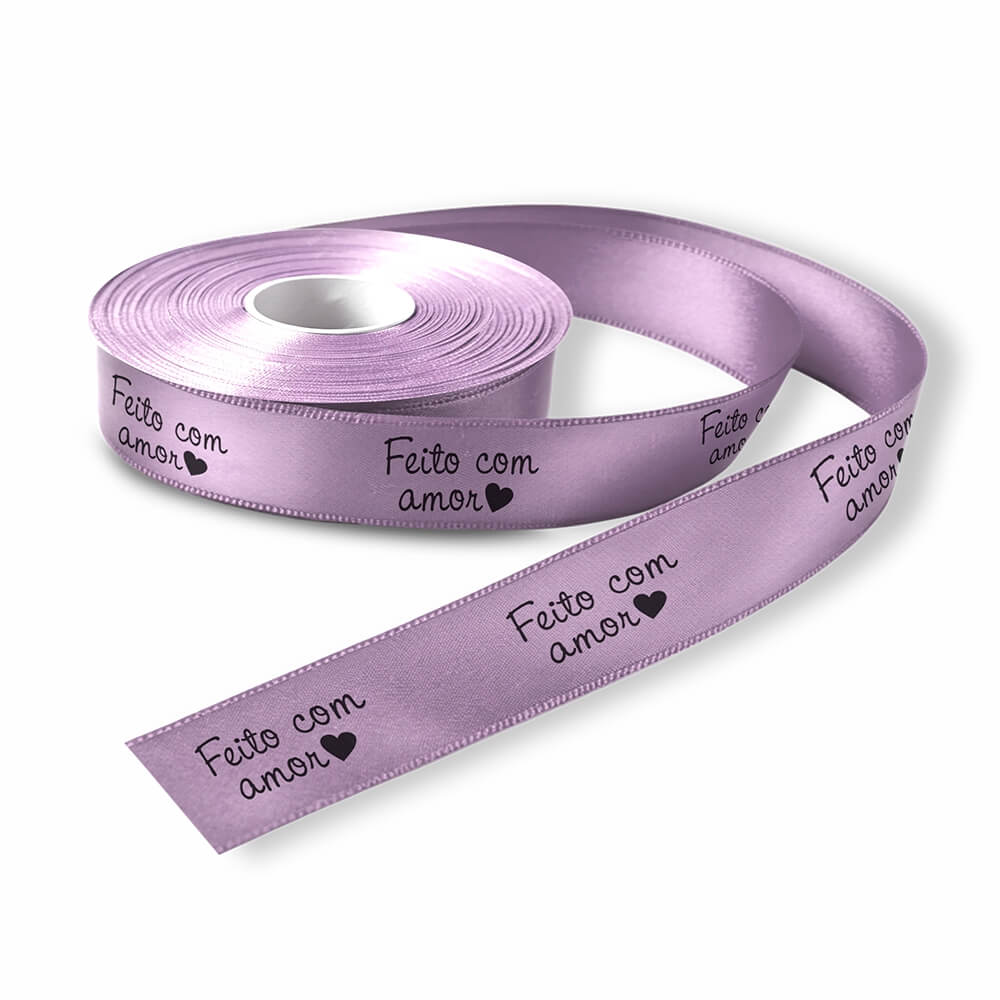 Fita De Cetim Rolo Com 50 Metros Largura De 15mm (Lilás)