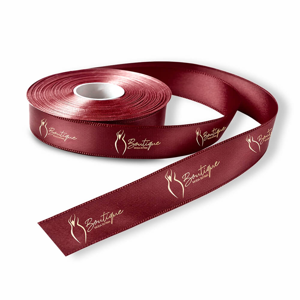 Fita De Cetim Rolo Com 50 Metros Largura De 22mm (Marsala)