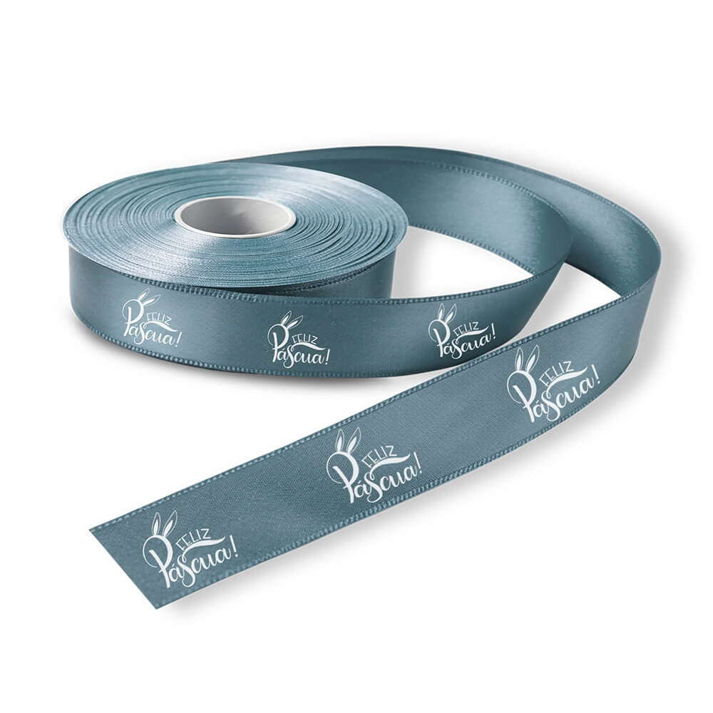 Fita De Cetim Rolo Com 50 Metros Largura De 30mm (Azul Bebê)
