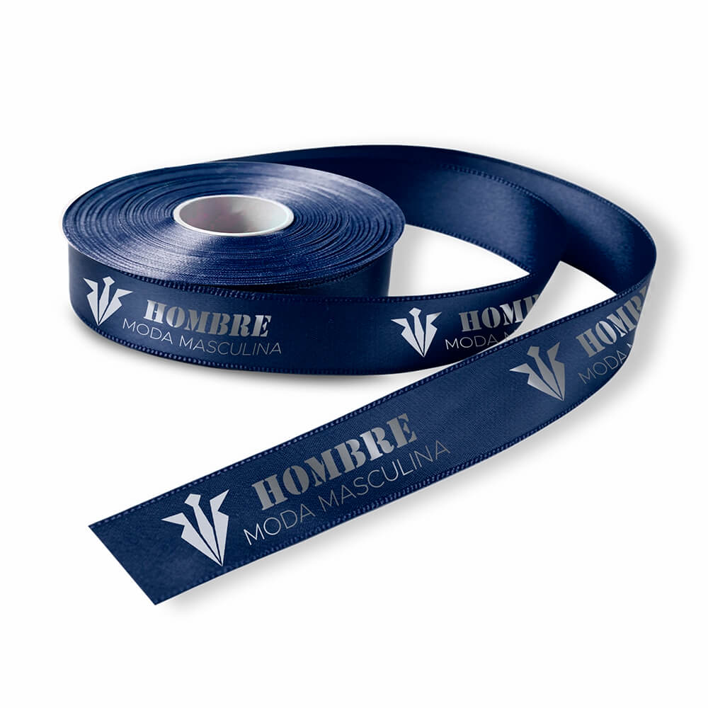 Fita De Cetim Rolo Com 50 Metros Largura De 30mm (Azul Marinho)