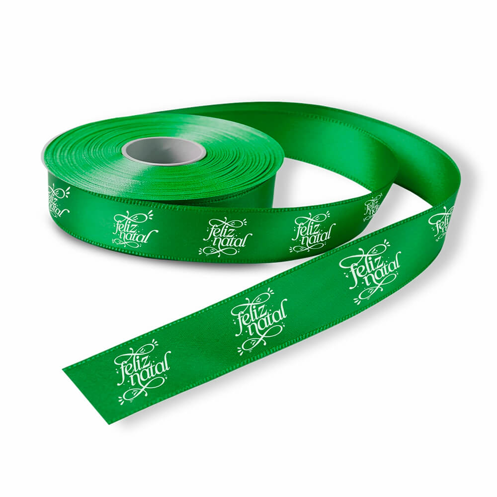 Fita De Cetim Rolo Com 50 Metros Largura De 30mm (Verde Bandeira)