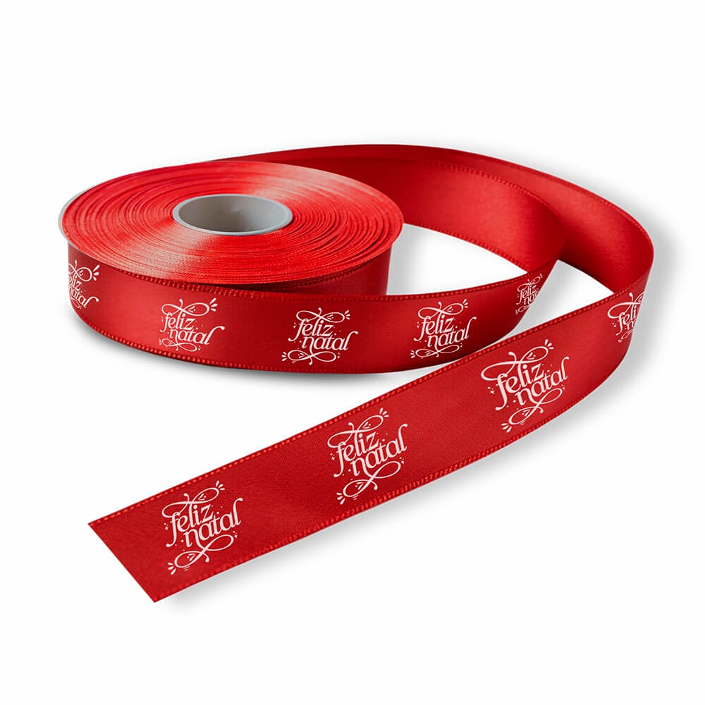 Fita De Cetim Rolo Com 50 Metros Largura De 30mm (Vermelha)