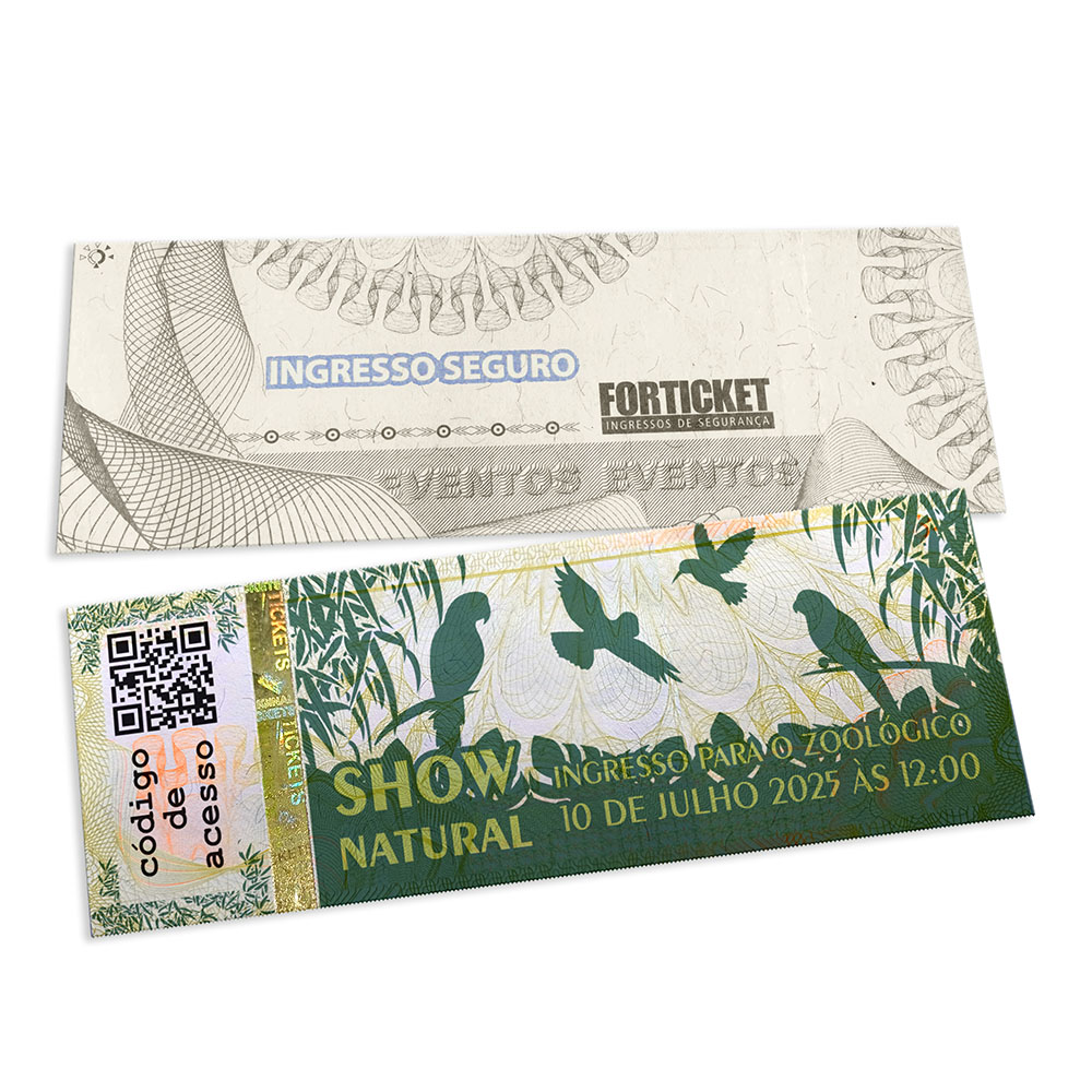 Ingressos De Segurança Amarelo (150x55mm)