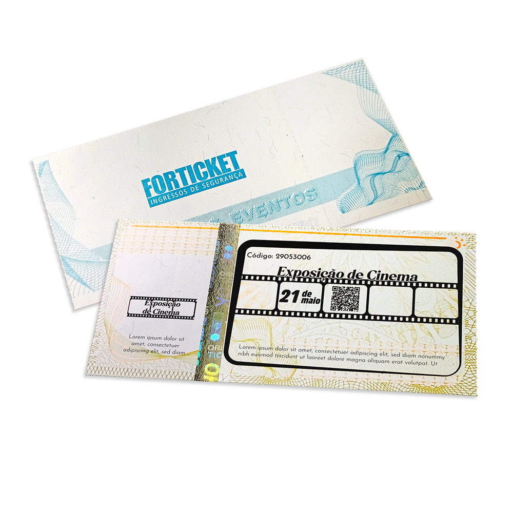 Ingressos De Segurança Amarelo (105x51mm)