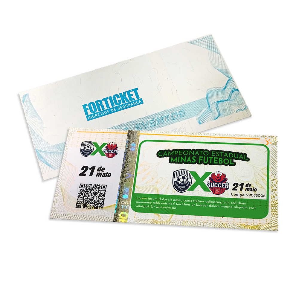 Ingressos De Segurança Amarelo (105x51mm)