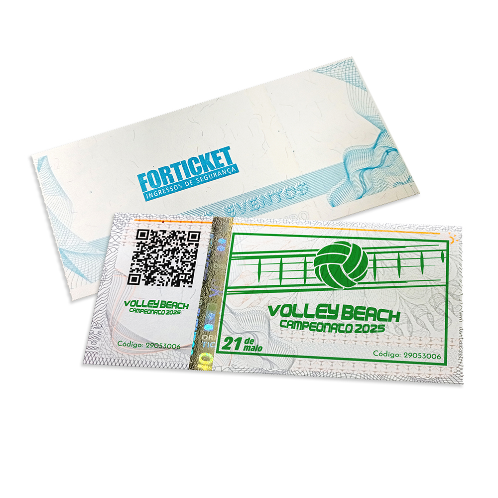 Ingressos De Segurança Cinza (105x51mm)