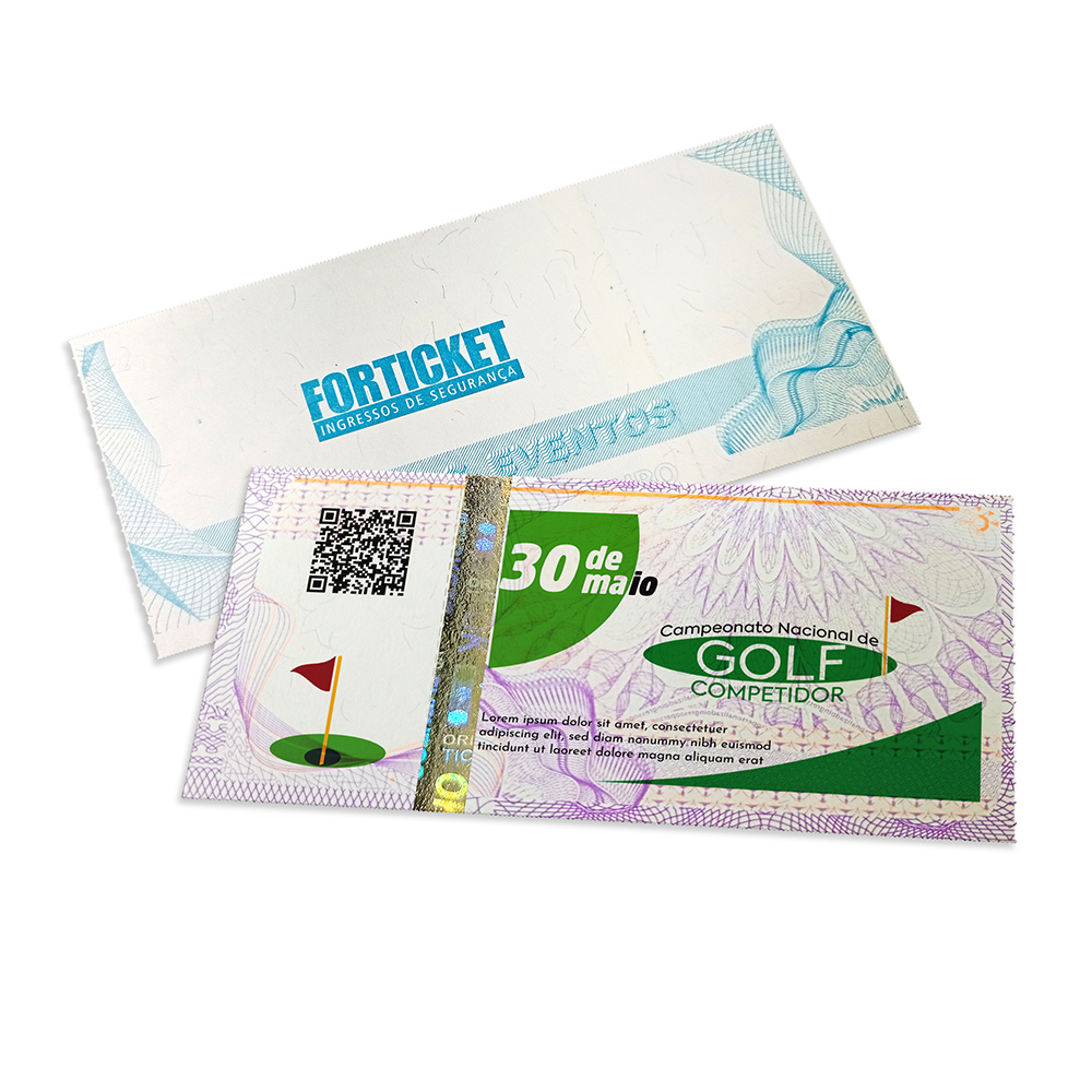 Ingressos De Segurança Lilas (105x51mm)