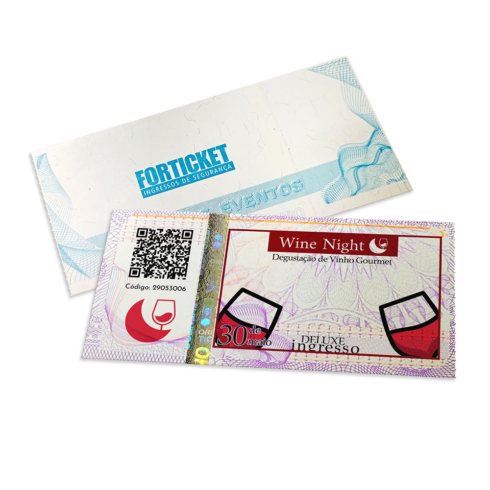 Ingressos De Segurança Lilas (105x51mm)