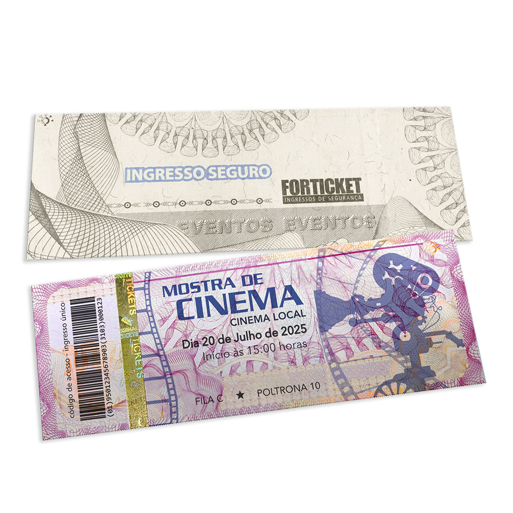 Ingressos De Segurança Rosa (150x55mm)