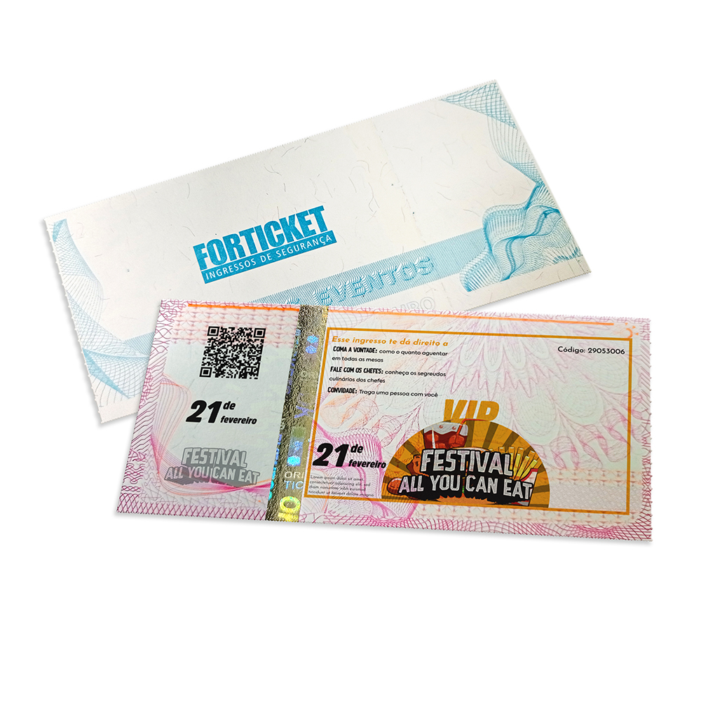 Ingressos De Segurança Rosa (105x51mm)