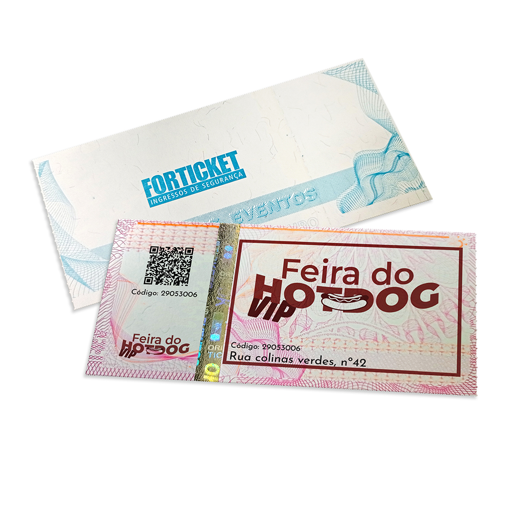 Ingressos De Segurança Rosa (105x51mm)