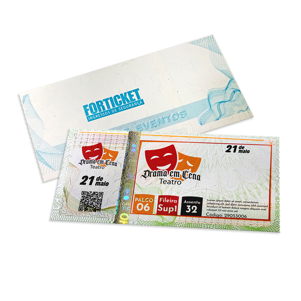 Ingressos De Segurança Verde (105x51mm)