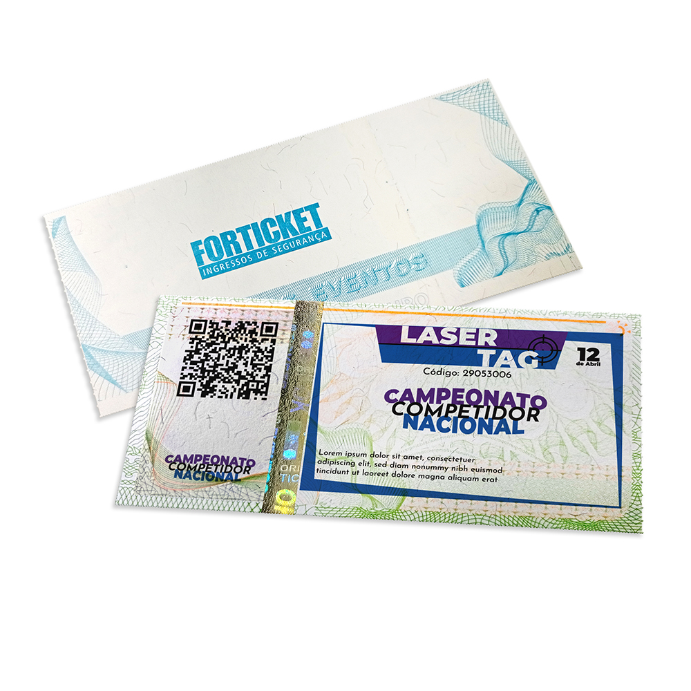 Ingressos De Segurança Verde (105x51mm)