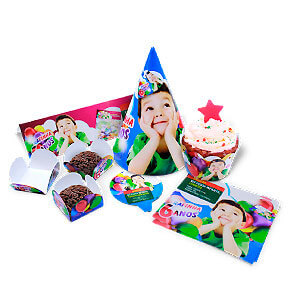 Produtos para Festa: Kit Festa Infantil Couchê 250g Verniz Uv Total Frente
