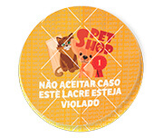 Delivery Lacre De Segurança Adesivo Papel 80g Redondo (45x45mm)