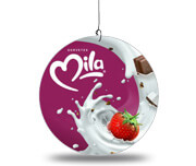 Móbile Pvc 0,50mm Premium Branco Modelo Redondo (290x290mm)