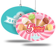 Móbile Pvc 0,50mm Premium Branco Modelo Redondo (300x220mm)