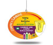 Móbile Pvc 0,50mm Premium Branco Modelo Redondo (300x220mm)