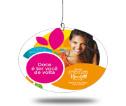 Móbile Pvc 0,50mm Premium Branco Modelo Redondo (300x220mm)