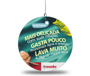 Móbile Pvc 0,50mm Premium Branco Modelo Redondo (190x190mm)