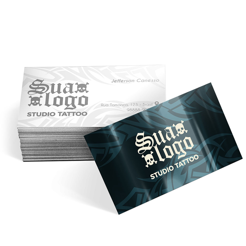 Cartões de Visita Papéis Especiais Metalizado 250g Sem Verniz