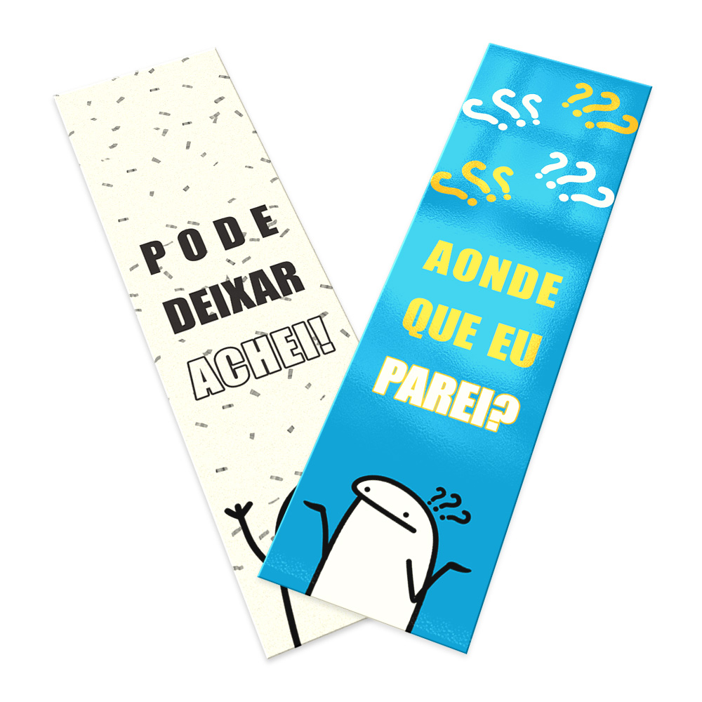 Marcador De Página Supremo 305g Verniz Uv Total Frente (182x51mm)