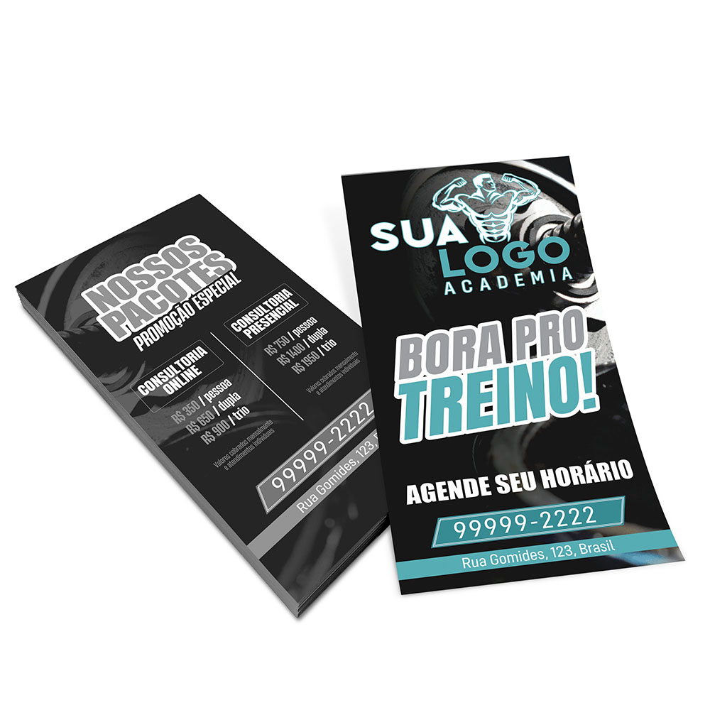 Filipetas Couchê Brilho 115g (100x200mm)