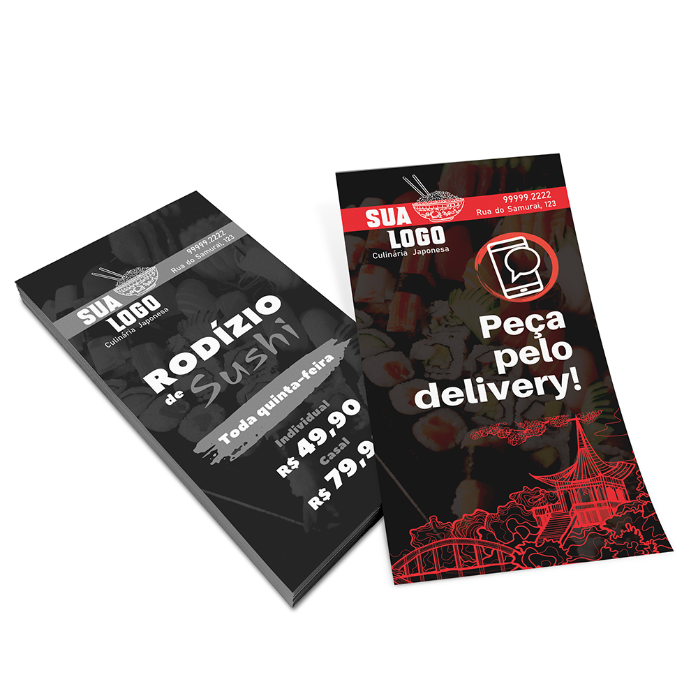 Filipetas Couchê Brilho 115g (100x200mm)