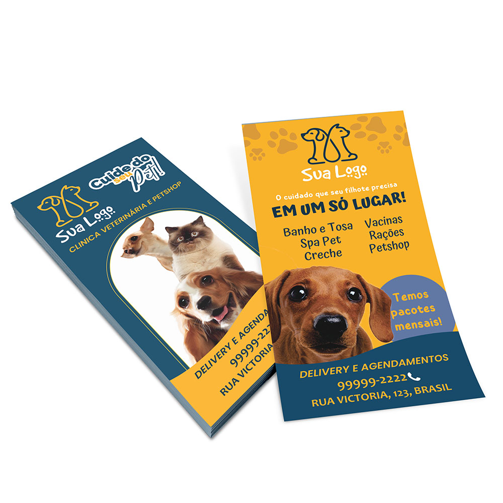 Filipetas Couchê Brilho 115g (100x200mm)