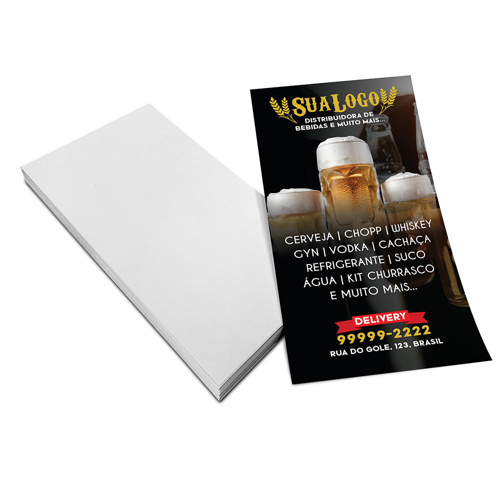 Filipetas Couchê Brilho 150g (100x200mm)