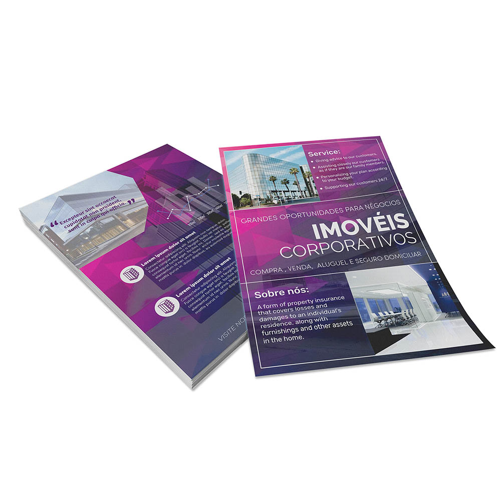 Panfletos, Flyers E Folhetos Apergaminhado 150g (105x150mm)
