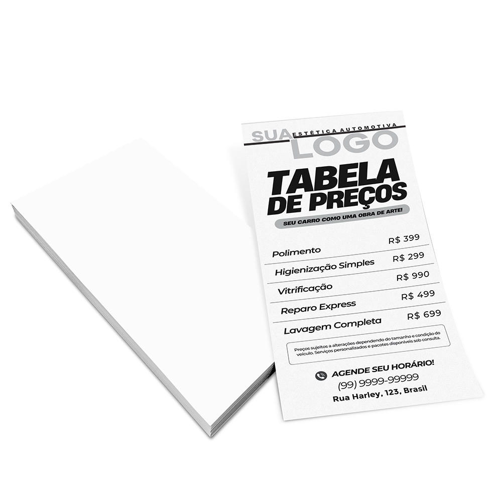 Filipetas Apergaminhado 75g (100x210mm)