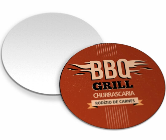 Porta Copos Couchê 250g Verniz Uv Total Frente