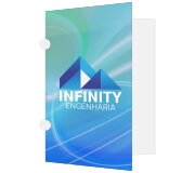 Pastas Couchê 300g Orelha Laminação Brilho Frente 