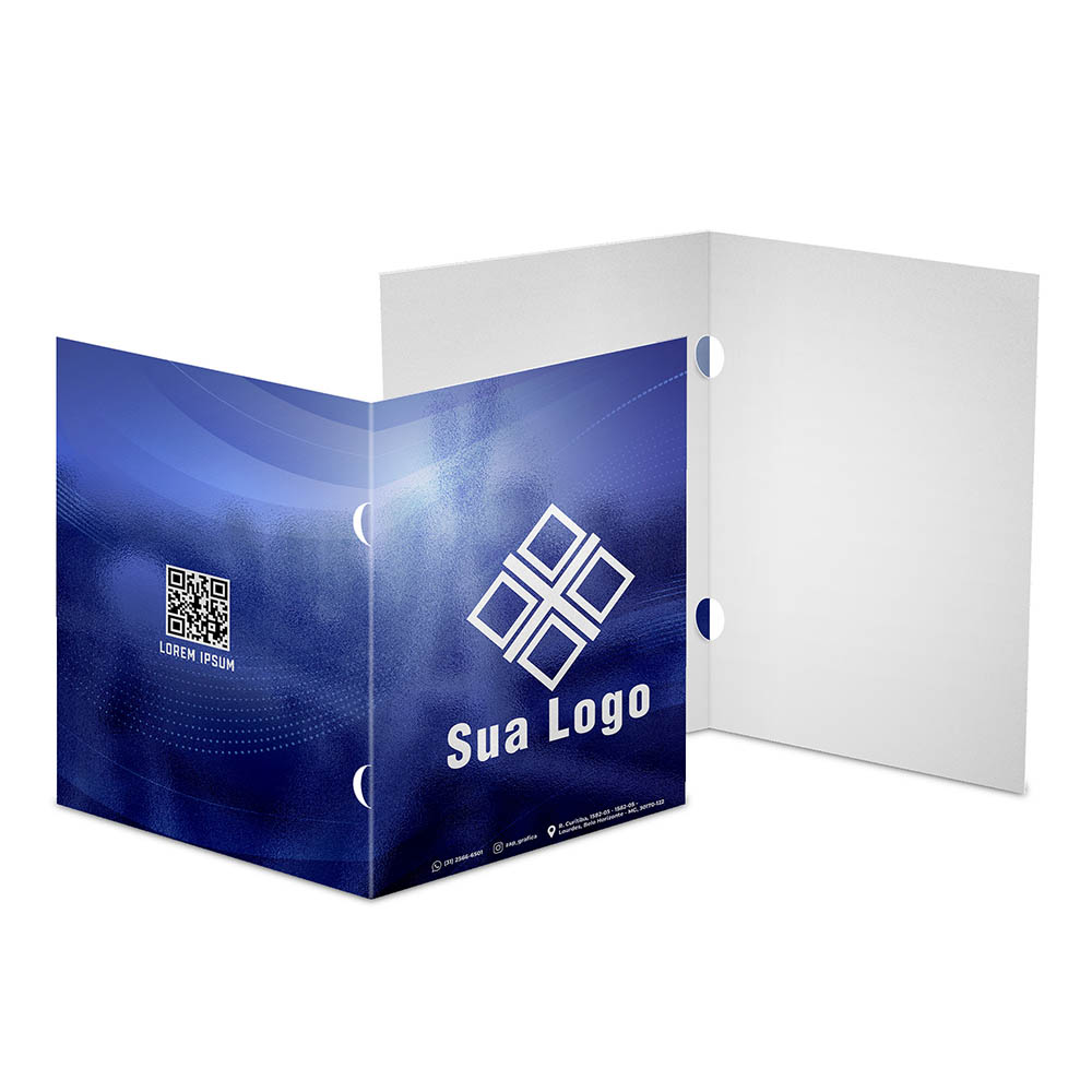 Pastas Couchê 250g Orelha Laminação Brilho Frente 