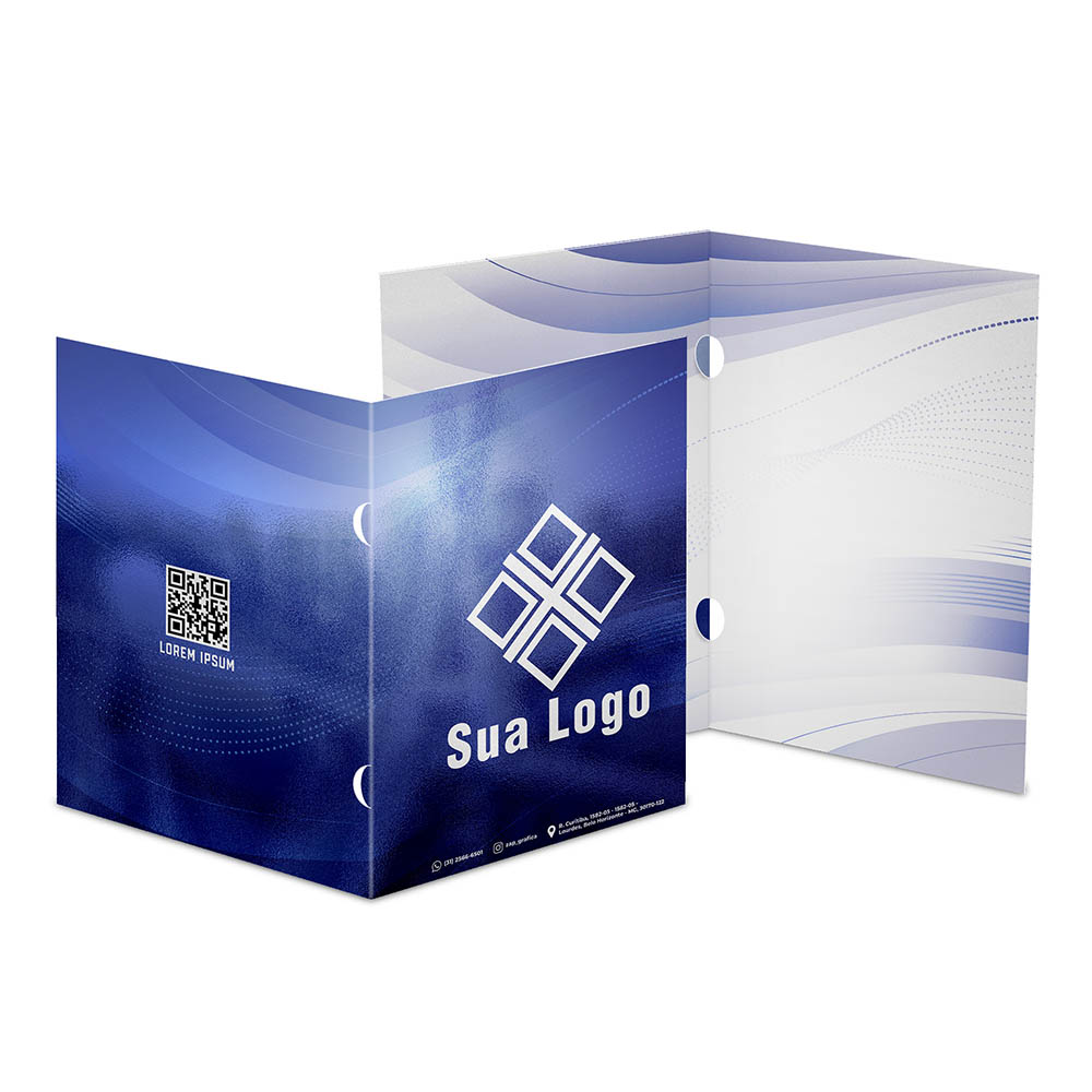 Pastas Couchê 250g Orelha Laminação Brilho Frente 